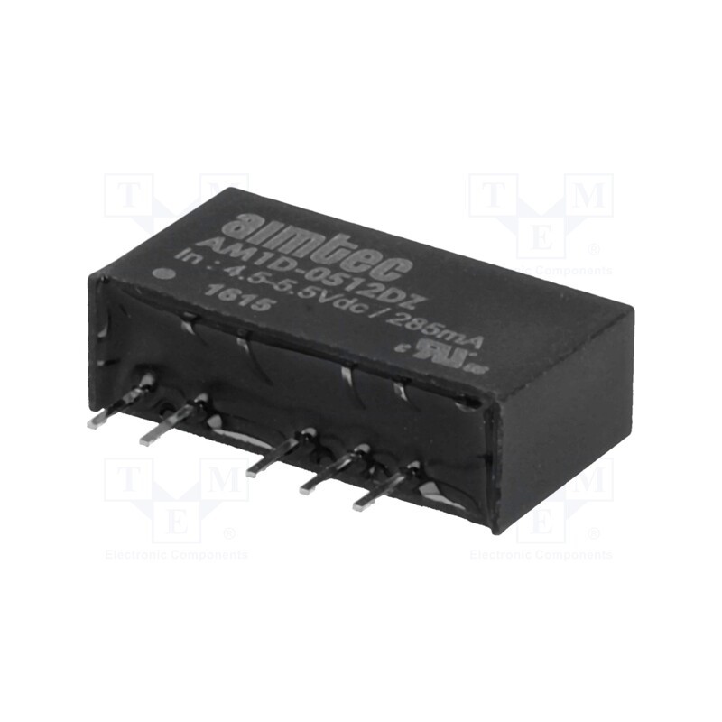 1 pcs x AIMTEC - AM1D-0512DZ - Converter: DC/DC, 1W, Uin: 4.5÷5.5V, Uout: 12VDC, Uout2: -12VDC, SIP7