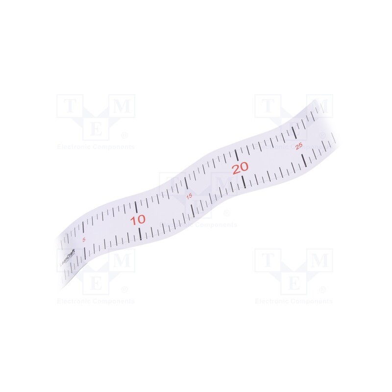 1 pcs x LeanCraft - EBISU-2-60-W - Ruler, L: 0.6m, self-adhesive, measure, glued