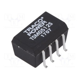 1 pcs x TRACO POWER - TSM 0512S - Converter: DC/DC, 1W, Uin: 4.5÷5.5V, Uout: 12VDC, Iout: 80mA, SMD