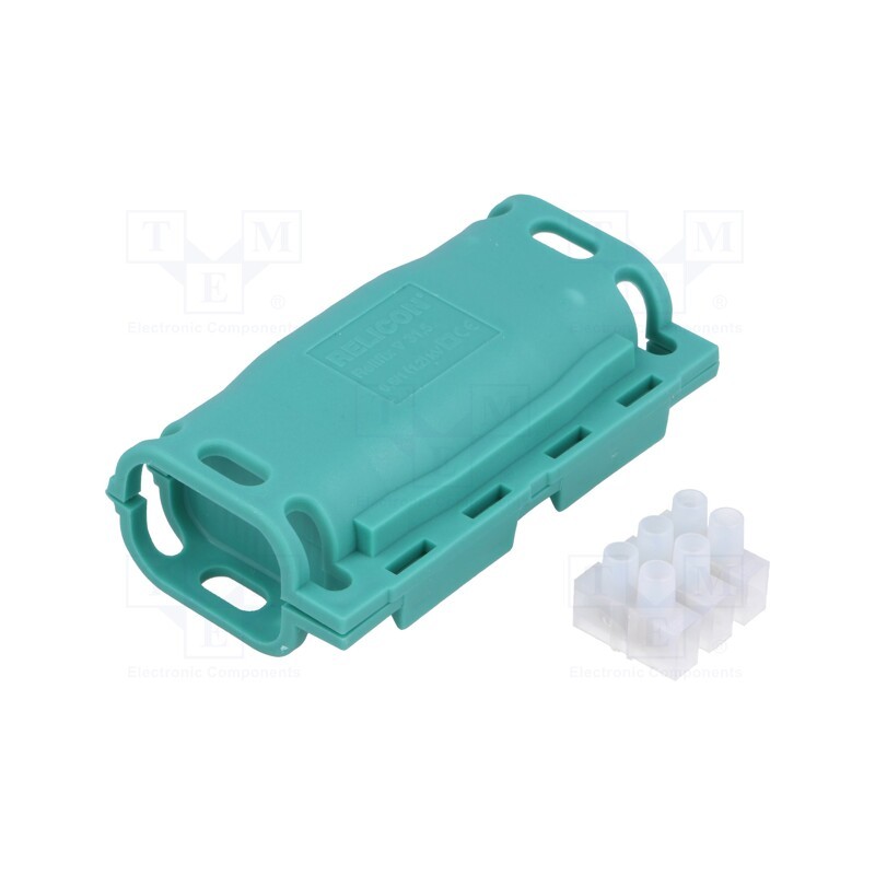 1 pcs x HELLERMANNTYTON - 435-00650 - Gel cable joint, RELICON, polypropylene PP, IPX8, green, Y: 86mm