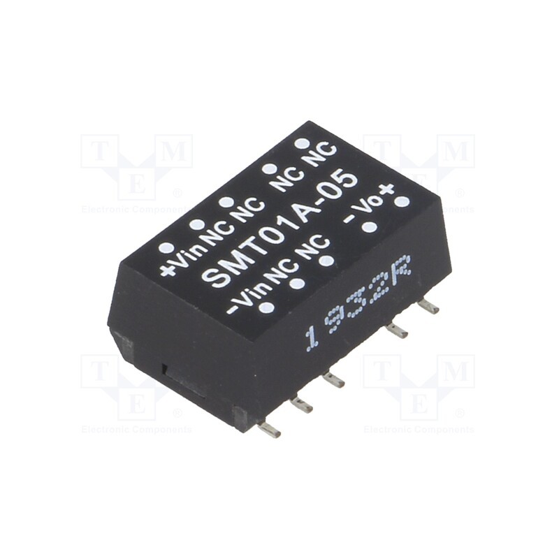 1 pcs x MEAN WELL - SMT01A-05 - Converter: DC/DC, 1W, Uin: 9÷18V, Uout: 5VDC, Iout: 20÷200mA, SMD