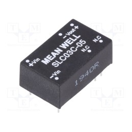 1 pcs x MEAN WELL - SLC03C-05 - Converter: DC/DC, 3W, Uin: 36÷75V, Uout: 5VDC, Iout: 600mA, DIP16
