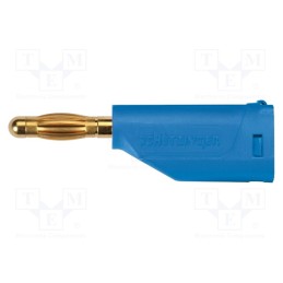 1 pcs x SCHu00dcTZINGER - FK 15 L AU / 1 / BL - Plug, 4mm banana, 16A, 33VAC, 70VDC, blue, Max.wire diam: 4mm, 1mm2