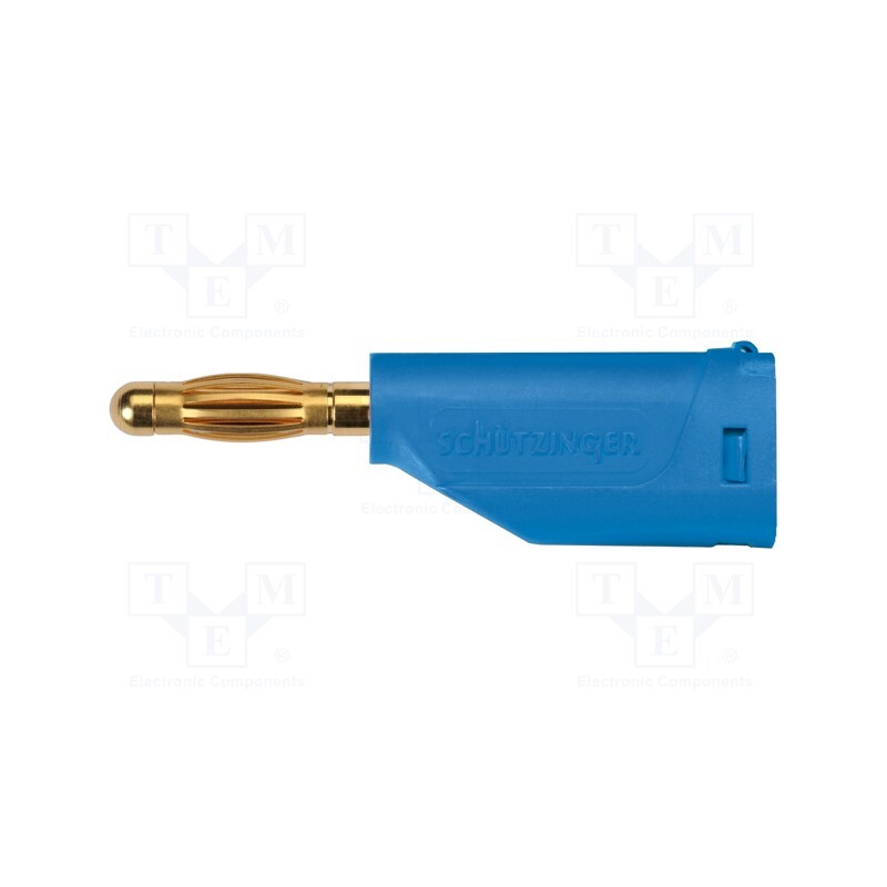 1 pcs x SCHu00dcTZINGER - FK 15 L AU / 1 / BL - Plug, 4mm banana, 16A, 33VAC, 70VDC, blue, Max.wire diam: 4mm, 1mm2