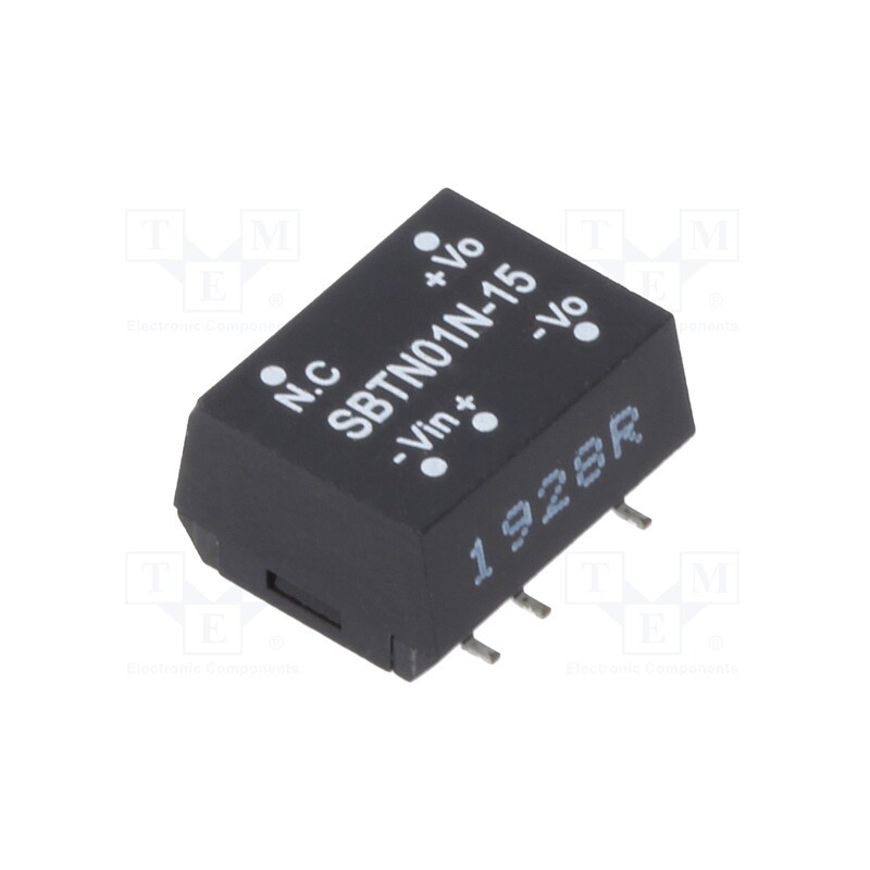 1 pcs x MEAN WELL - SBTN01N-15 - Converter: DC/DC, 1W, Uin: 21.6÷26.4V, Uout: 15VDC, Iout: 6.7÷67mA