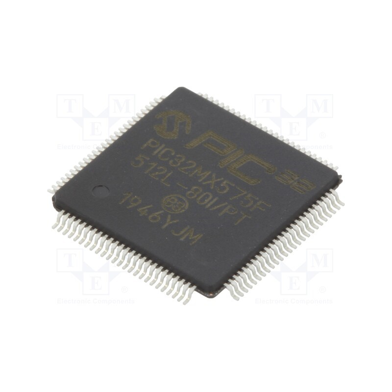 1 pcs x MICROCHIP TECHNOLOGY - PIC32MX575F512L-80I/PT - IC: PIC microcontroller, 512kB, 2.3÷3.6VDC, SMD, TQFP100, PIC32