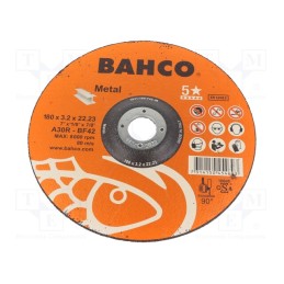 1 pcs x BAHCO - 3911-180-T42-M - Cutting wheel, Ø: 180mm, Øhole: 22.23mm, Disc thick: 3.2mm, steel