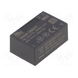 1 pcs x RECOM - RAC03E-12SK/277 - Converter: AC/DC, 3W, 85÷305VAC, 12VDC, Iout: 250mA, 75%, PCB, 4000V