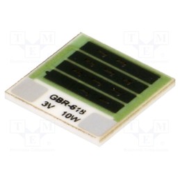 1 pcs x TELPOD - GBR-618-3-10-2 - Resistor: thick film, heating, glued, 900mΩ, 10W, 12.7x12.7x1mm
