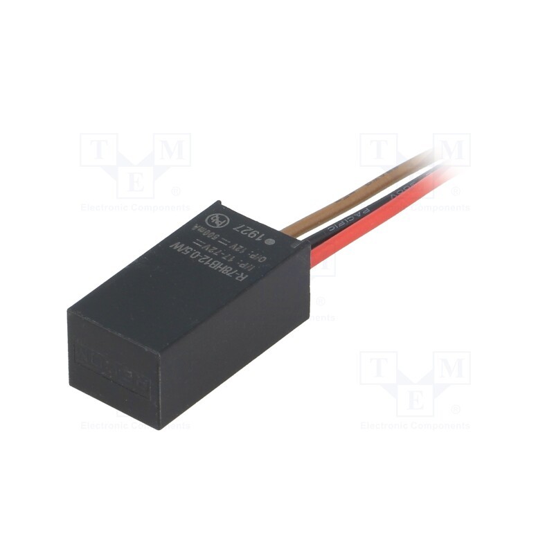 1 pcs x RECOM - R-78HB12-0.5/W - Converter: DC/DC, 6W, Uin: 17÷72V, Uout: 12VDC, Iout: 0.5A, SIP3