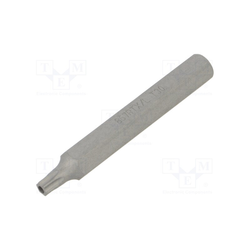 1 pcs x BETA - 867RTX/L30 - Screwdriver bit, Torx® with protection, T30H, Overall len: 75mm