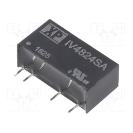 1 pcs x XP POWER - IV4824SA - Converter: DC/DC, 1W, Uin: 48V, Uout: 24VDC, Iout: 42mA, SIP, 80kHz