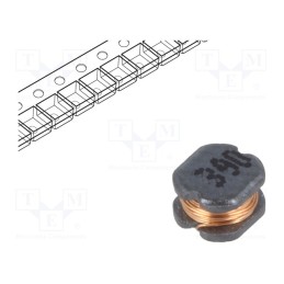 1 pcs x TRACO POWER - TCK-155 - Inductor: wire, SMD, 39uH, 1Ω, -40÷125°C, ±20%, 3x3.5x2.1mm, 500mA