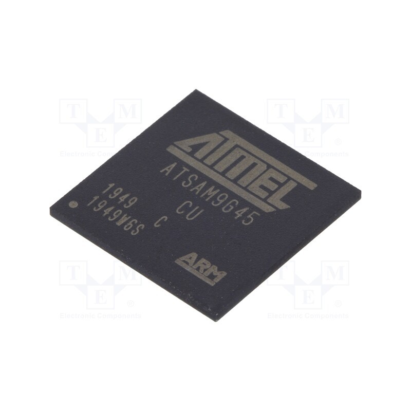 1 pcs x MICROCHIP TECHNOLOGY - AT91SAM9G45C-CU - IC: ARM microprocessor, ARM926, 0.9÷1.1VDC, SMD, TFBGA324, PWM: 4