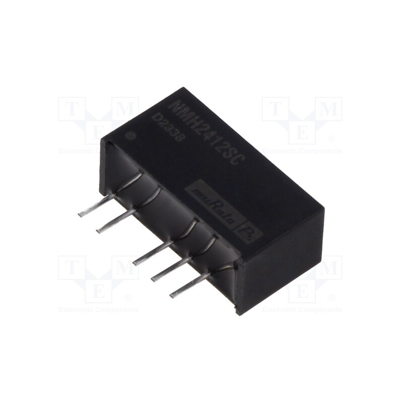 1 pcs x Murata Power Solutions - NMH2412SC - Converter: DC/DC, 2W, Uin: 21.6÷26.4V, Uout: 12VDC, Uout2: -12VDC