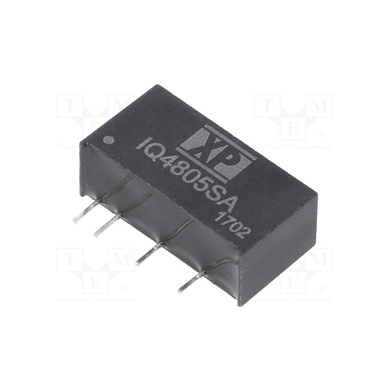 1 pcs x XP POWER - IQ4805SA - Converter: DC/DC, 1W, Uin: 48V, Uout: 5VDC, Iout: 200mA, SIP, 85kHz