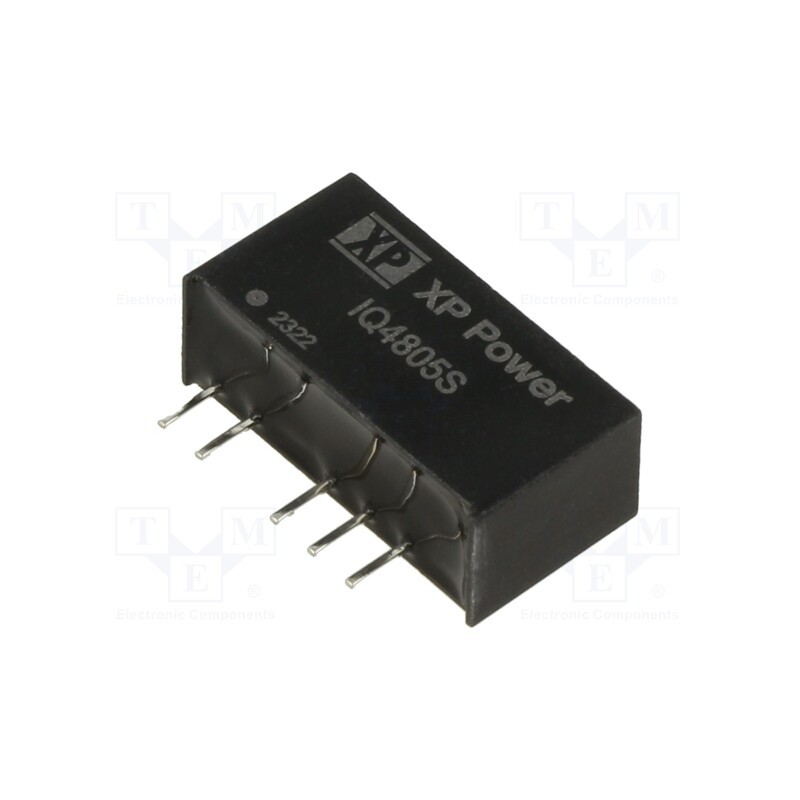 1 pcs x XP POWER - IQ4805S - Converter: DC/DC, 1W, Uin: 48V, Uout: 5VDC, Iout: 200mA, SIP7, 85kHz