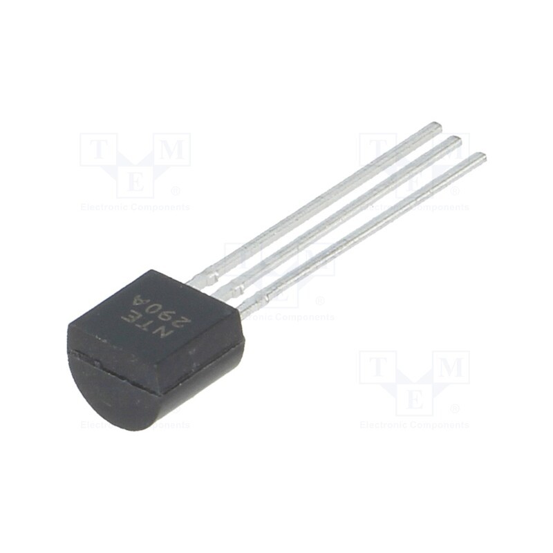 1 pcs x NTE Electronics - NTE290A - Transistor: PNP, bipolar, 80V, 0.5A, 0.6W, TO92