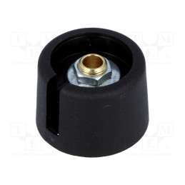 1 pcs x OKW - A3023049 - Knob, with pointer, polyamide, Øshaft: 4mm, Ø23x16mm, black