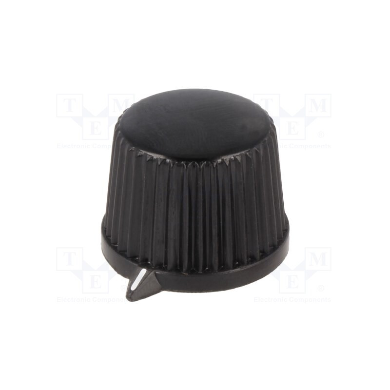 1 pcs x OKW - A1313540 - Knob, with pointer, thermoplastic, Øshaft: 4mm, Ø20x15.4mm, black