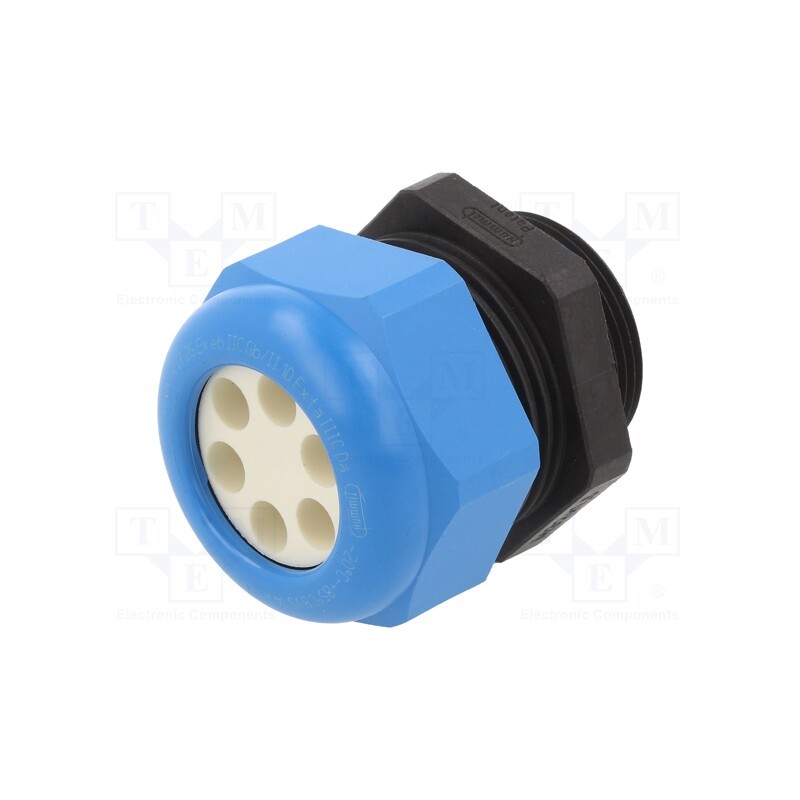 1 pcs x HUMMEL - 1.581.3200.52 - Cable gland, multi-hole, M32, 1.5, IP68, polyamide, black-blue