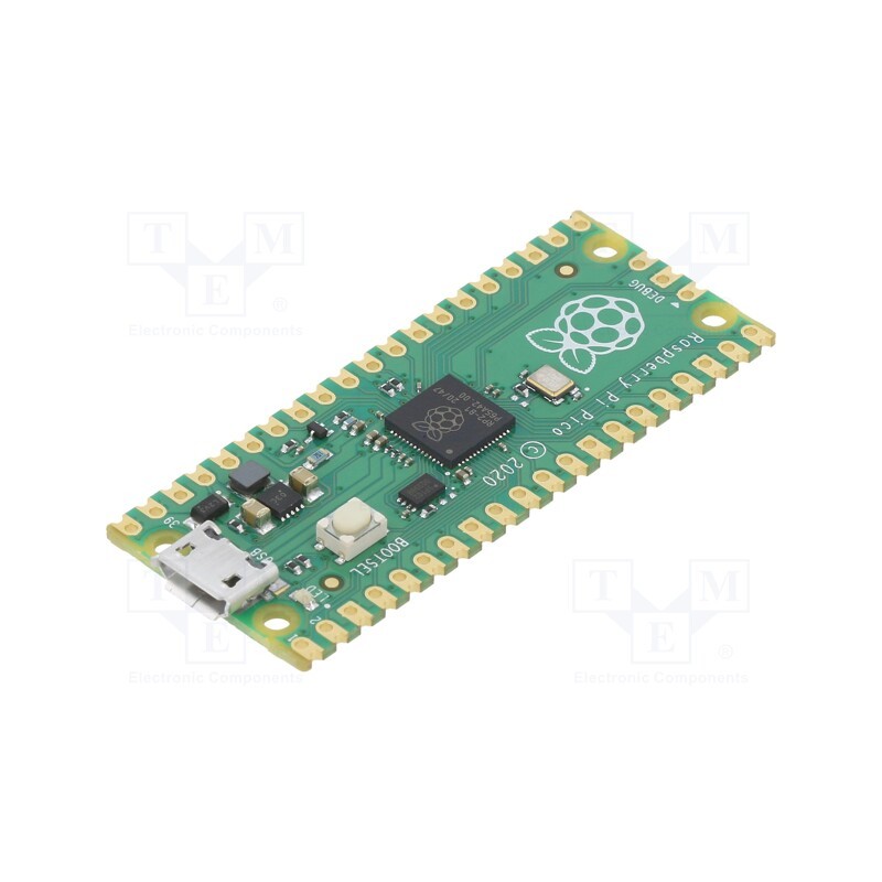 1 pcs x RASPBERRY PI - RASPBERRY PI PICO - Dev.kit: Raspberry, USB B micro, 264kBSRAM,2048kBFLASH