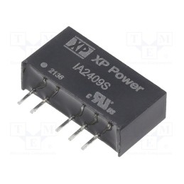 1 pcs x XP POWER - IA2409S - Converter: DC/DC, 1W, Uin: 24V, Uout: 9VDC, Uout2: -9VDC, Iout: 55mA