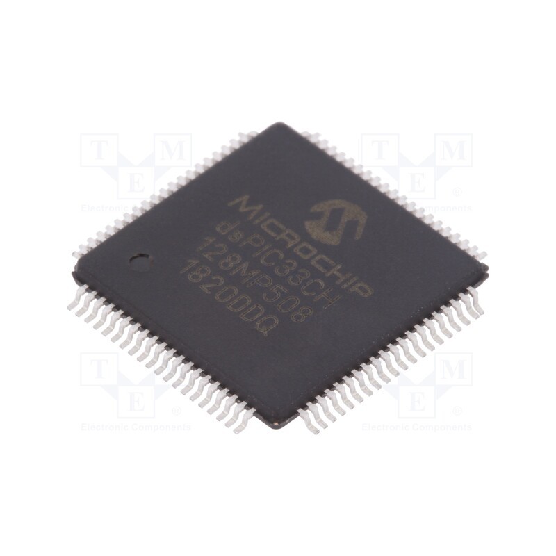 1 pcs x MICROCHIP TECHNOLOGY - DSPIC33CH128MP508-I/PT - IC: dsPIC microcontroller, 128kB, 20kBSRAM, TQFP80, 3÷3.6VDC