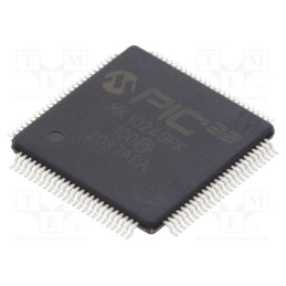 1 pcs x MICROCHIP TECHNOLOGY - PIC32MK1024GPK100-I/PT - IC: PIC microcontroller, 1024kB, 120MHz, 2.3÷3.6VDC, SMD, TQFP100