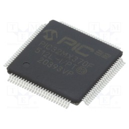 1 pcs x MICROCHIP TECHNOLOGY - PIC32MX370F512L-I/PT - IC: PIC microcontroller, 512kB, 2.3÷3.6VDC, SMD, TQFP100, PIC32
