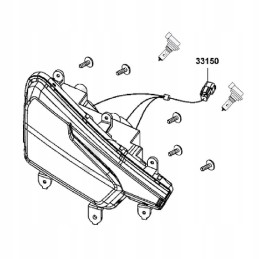 Left front lamp kymco mxu 700 33150 aga8 e00