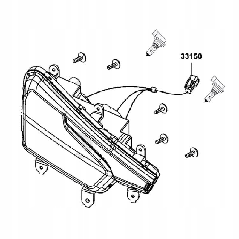 Left front lamp kymco mxu 700 33150 aga8 e00