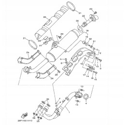 Exhaust manifold gasket yamaha grizzly 700 3yf 14613 00 5y1 14613
