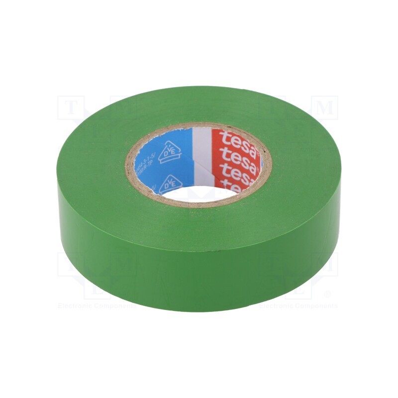 1 pcs x TESA - 53988-00111-00 - Tape: electrical insulating, W: 19mm, L: 20m, Thk: 0.15mm, green