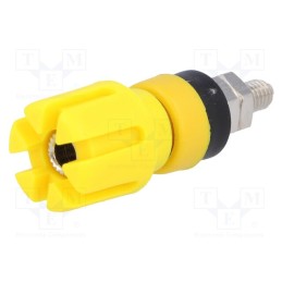 1 pcs x CLIFF - - - Socket, 4mm banana, 24A, 33mm, black, gold-plated, on panel