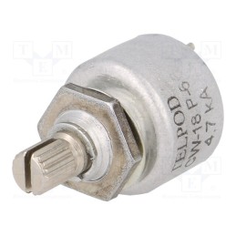 1 pcs x TELPOD - PC-199-4K7-P6 - Potentiometer: shaft, single turn, 4.7kΩ, 1W, ±20%, 4mm, linear, THT