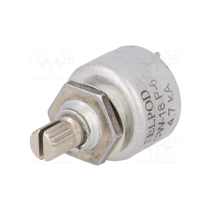 1 pcs x TELPOD - PC-199-4K7-P6 - Potentiometer: shaft, single turn, 4.7kΩ, 1W, ±20%, 4mm, linear, THT