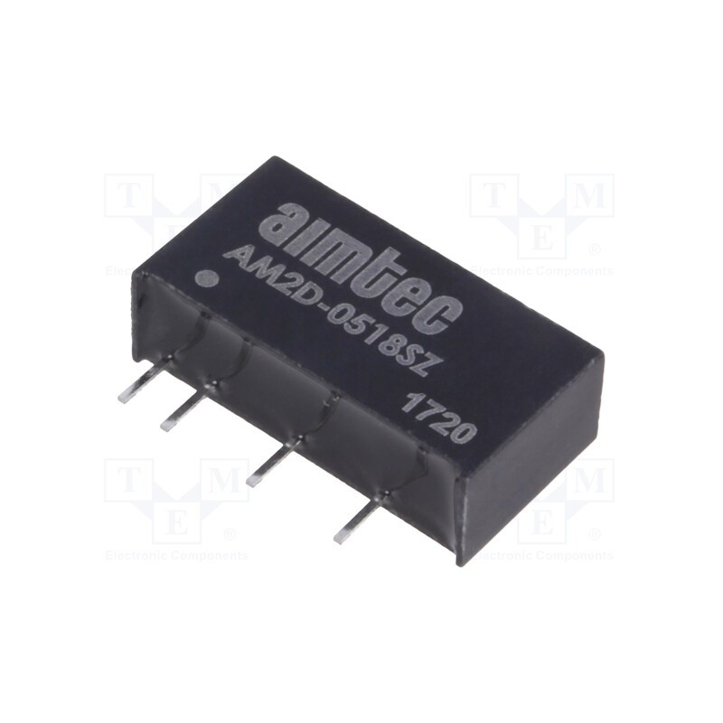 1 pcs x AIMTEC - AM2D-0518SZ - Converter: DC/DC, 2W, Uin: 4.5÷5.5V, Uout: 18VDC, Iout: 111mA, SIP7