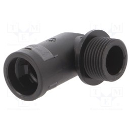 1 pcs x PMA - SVWD-M202GT - 90° angled connector, Thread: metric,outside, polyamide 6, grey