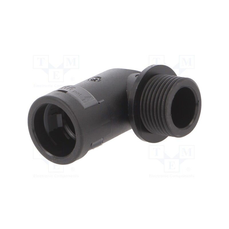 1 pcs x PMA - SVWD-M202GT - 90° angled connector, Thread: metric,outside, polyamide 6, grey