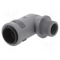 1 pcs x PMA - BVWV-M202 - 90° angled connector, Thread: metric,outside, polyamide 6, IP68