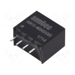 1 pcs x AIMTEC - AM1S-4824SH30Z - Converter: DC/DC, 1W, Uin: 43.2÷52.8V, Uout: 24VDC, Iout: 50mA, SIP4