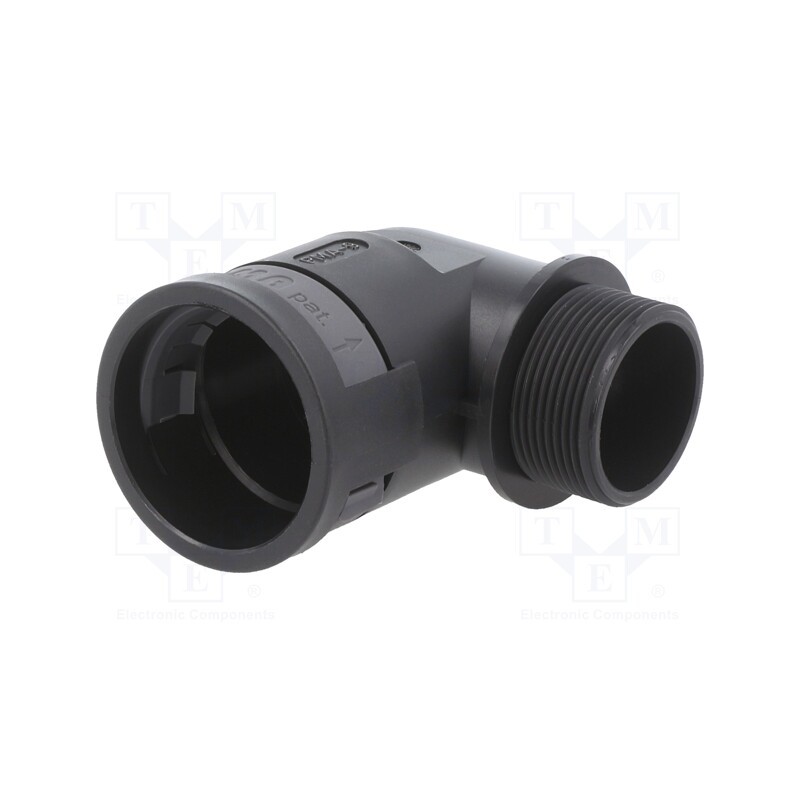 1 pcs x PMA - BVWD-M329GT - 90° angled connector, Thread: metric,outside, polyamide 6, black