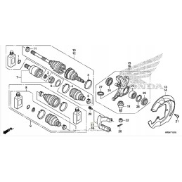 Plastic handle mount for Honda Trx 500 Foreman