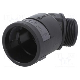 1 pcs x PMA - BVAD-M253GT - 45° angled connector, Thread: metric,outside, polyamide 6, black