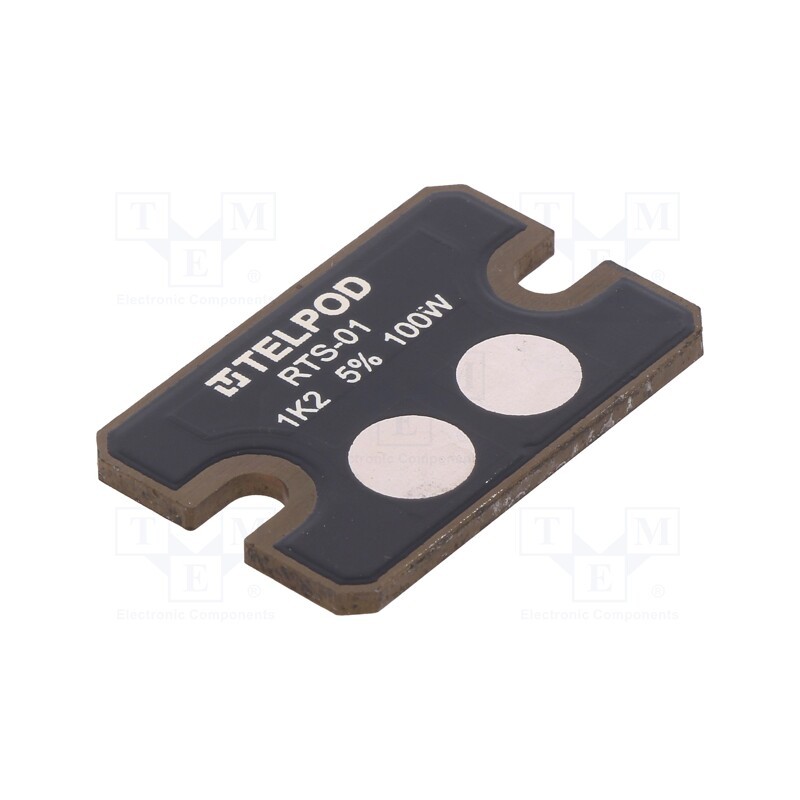 1 pcs x TELPOD - RTS-01-100-1K2-5-1 - Resistor: thick film, screw, 1.2kΩ, 100W, ±5%, 38x25x2mm, 100ppm/°C