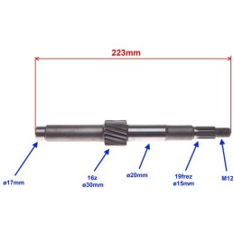 Shineray ATV 150 GY6 rear clutch shaft