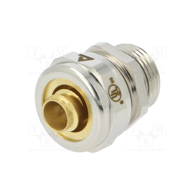1 pcs x ANAMET EUROPE - 712.014.3 - Straight terminal connector, Thread: metric,inside, brass, IP40