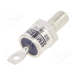 1 pcs x SEMIKRON DANFOSS - SKR 26/12 02149160 - Diode: rectifying, 1200V, 1.55V, 25A, cathode to stud, DO203AA,E8