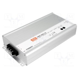 1 pcs x MEAN WELL - HEP-600-12 - Power supply: switched-mode, for building in,modular, 480W, 93%